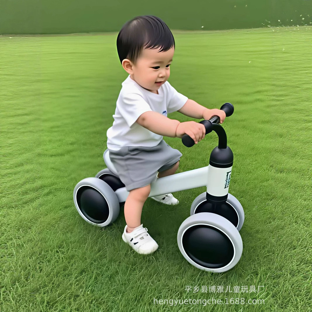 Детский самокат-балансир без педалей, самокат-йо-йо для детей 1-2 лет, четырехколесный самокат