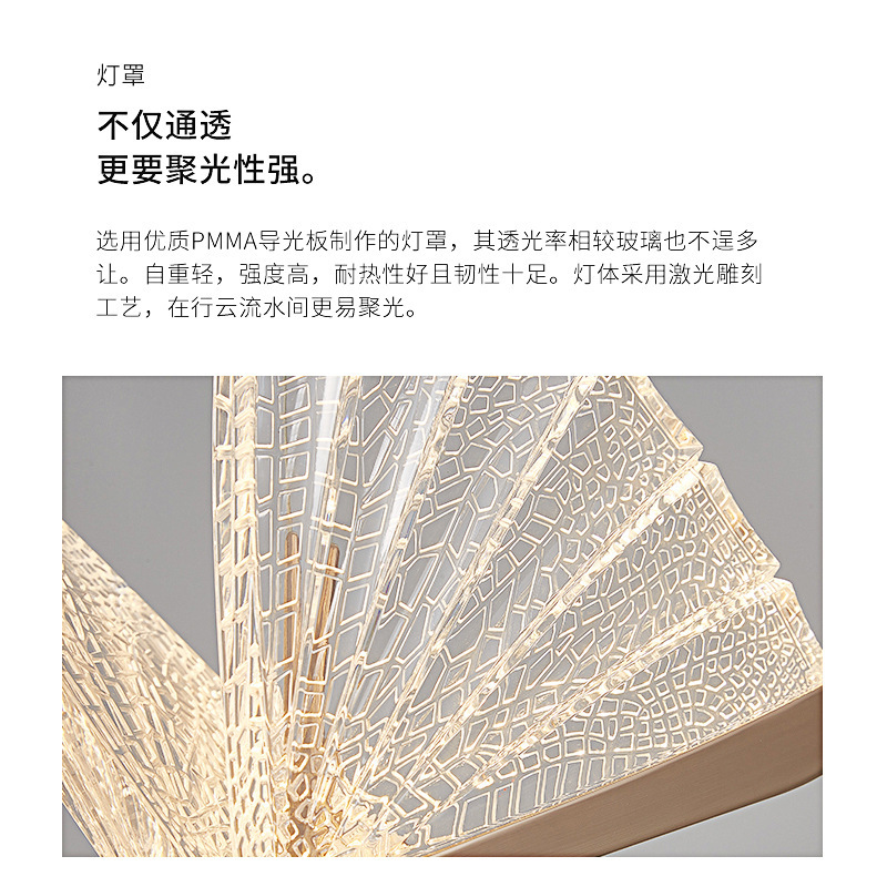 Araña de mariposa moderna minimalista personalizado comedor lámpara bar lámpara de noche Nordic mariposa iluminación duplex escalera araña