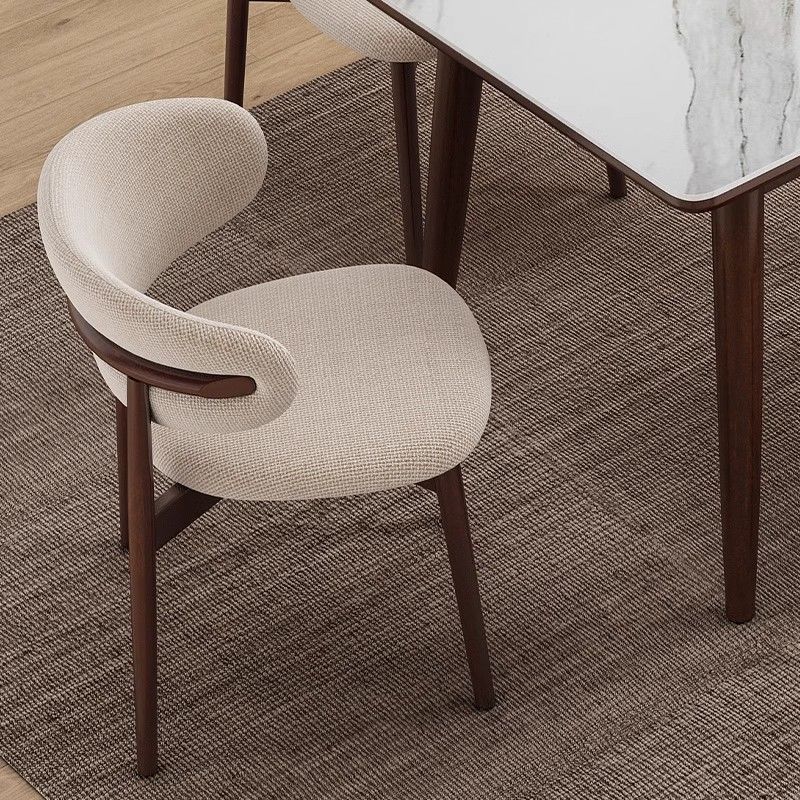 Diseñador nórdico silla de comedor italiana silla de cafeteria casera silla de tela casera casual