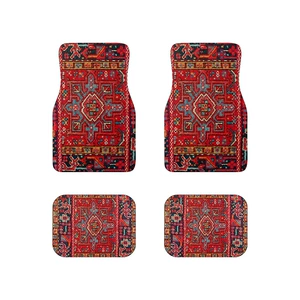 Retro Nordic avtomobil xalçası, dörd hissəli dəst, kirə davamlı mat