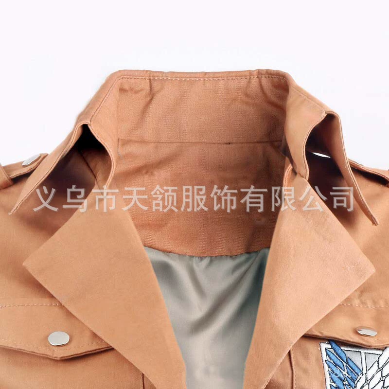 Куртка cropped Survey Corps, аниме-ка cosplay (универсальная), полиэстер, рисунок эмблемы, размеры S–XXL