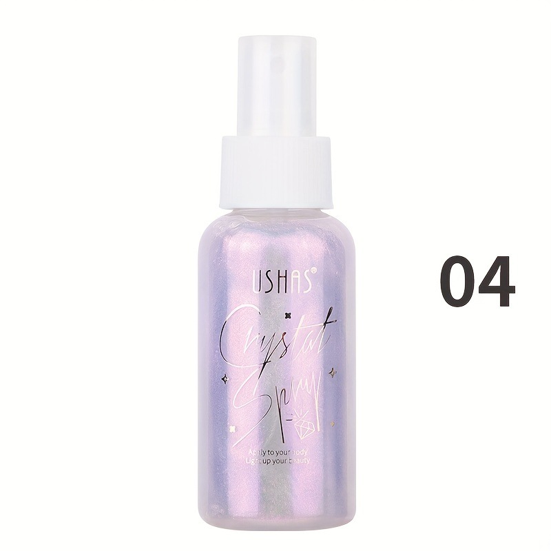 USHAS Cross-border Amazon spot venta caliente azufre brillo maquillaje peinado spray iluminador hidratante líquido reparador