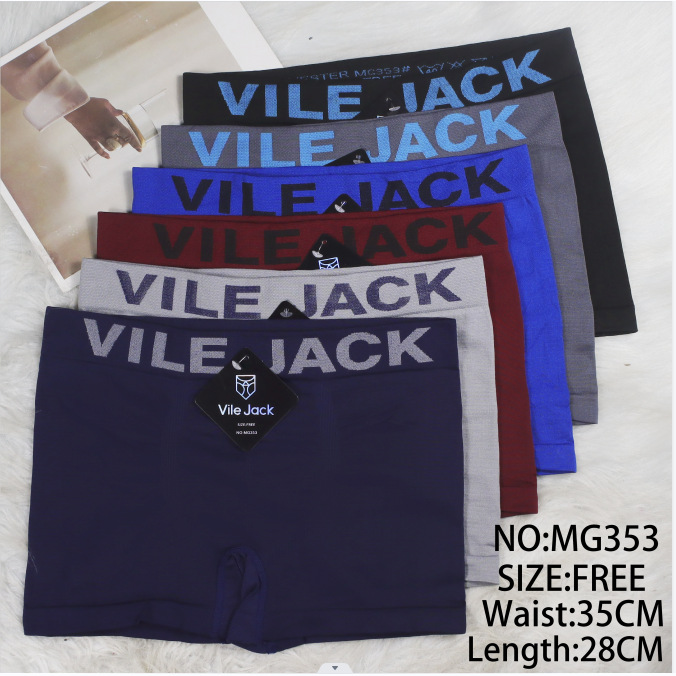 Calzoncillos bóxer para hombre VILEJACk, sin costuras, elásticos, transpirables, de cintura media, tejido de cuatro esquinas, suministro mayorista transfronterizo.