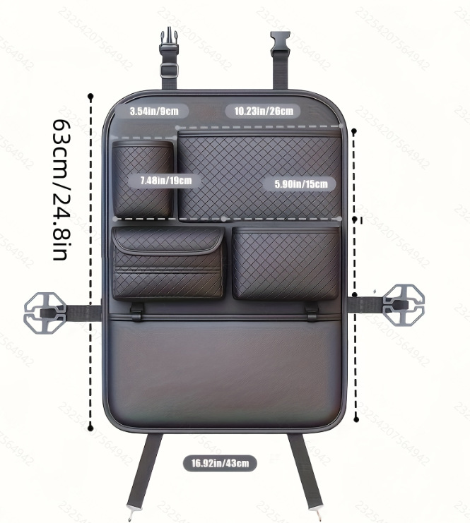 Car Seat Back Storage Bag, Car Seat Back Storage Hanging Bag, In-Car Storage Bag, Tissue Box, Wholesale in Stock