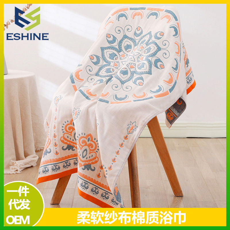 Cross Border Gauze Cotton Bath Towel Soft Comfortable Bohemian Style Beach Towel Indian Holiday Beach Towel Towel