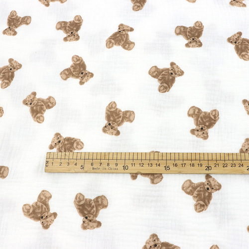 Pure cotton double-layer pleated fabric Teddy bear crepe gauze Spring and summer dress postpartum clothing home clothing baby cover blanket fabric