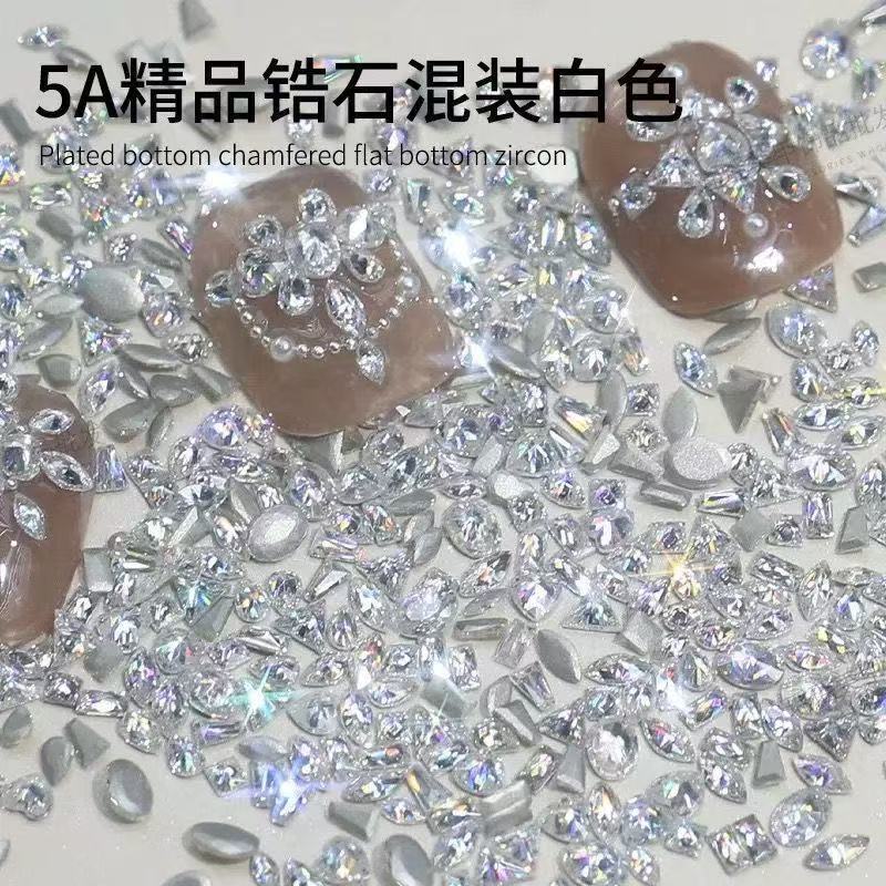 Mini Micro Zirconia Horse Eye Zircon Nail Art Diamonds Flat-Bottomed Super Shiny 5A Flat-Bottomed Beveled Rhombus Mixed Nail Decorations Mini Micro Zirconia Horse Eye Zircon Nail Art Diamonds Flat-Bottomed Super Shiny 5A Flat-Bottomed Beveled Rhombus Mixed Nail Decorations