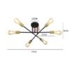 Type A 6-head chandelier ceiling lamp black + gold