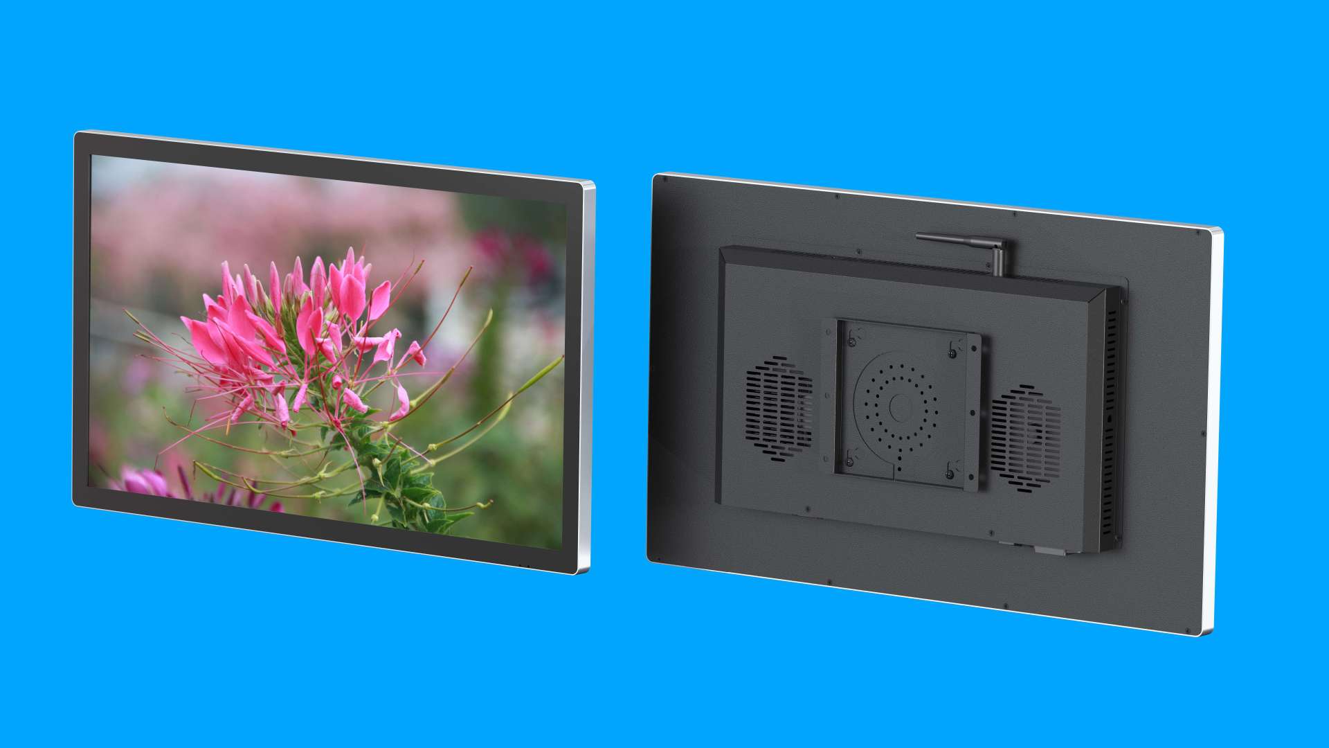 23.6寸19B款壁掛純平銀色效果圖