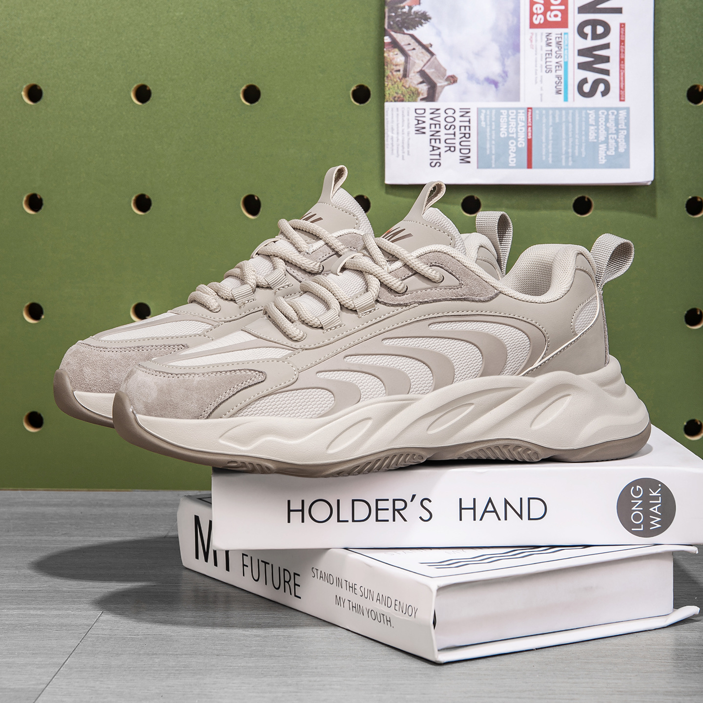 Samurai negro, zapatos de estilo retro, zapatos casuales simples y cómodos para hombres, zapatos casuales con suela gruesa y alta.