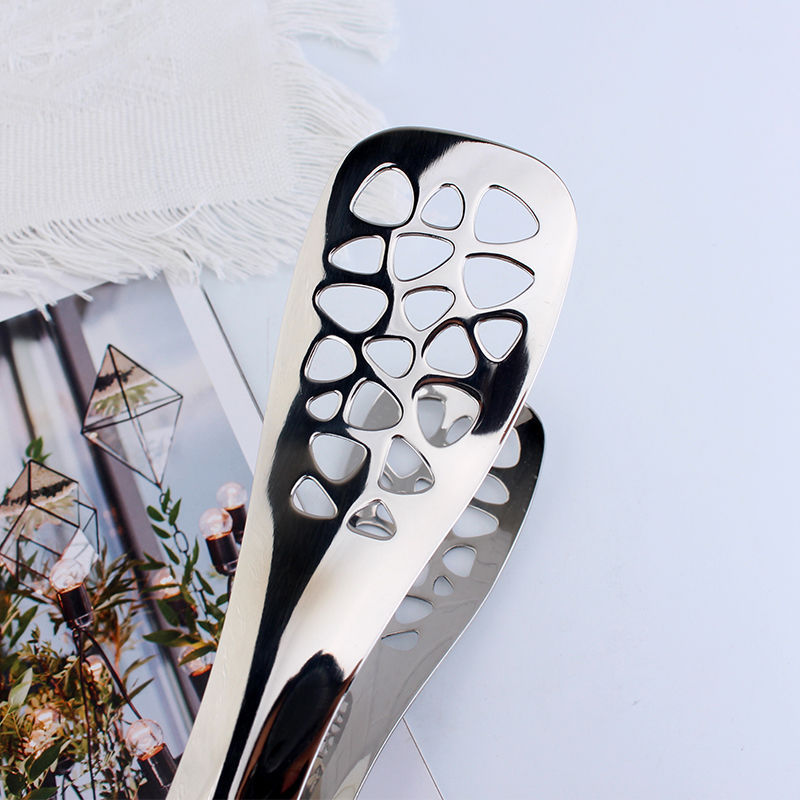 COOKONE18 / 10 acero inoxidable grueso hueco clip de filete clip de comida clip de pan a prueba de agua clip de cara comercial