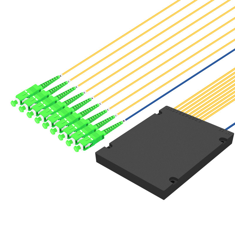 1分8 SC-APC尾纤式ABS盒式光纤分路器 广电有线电视用  电信级