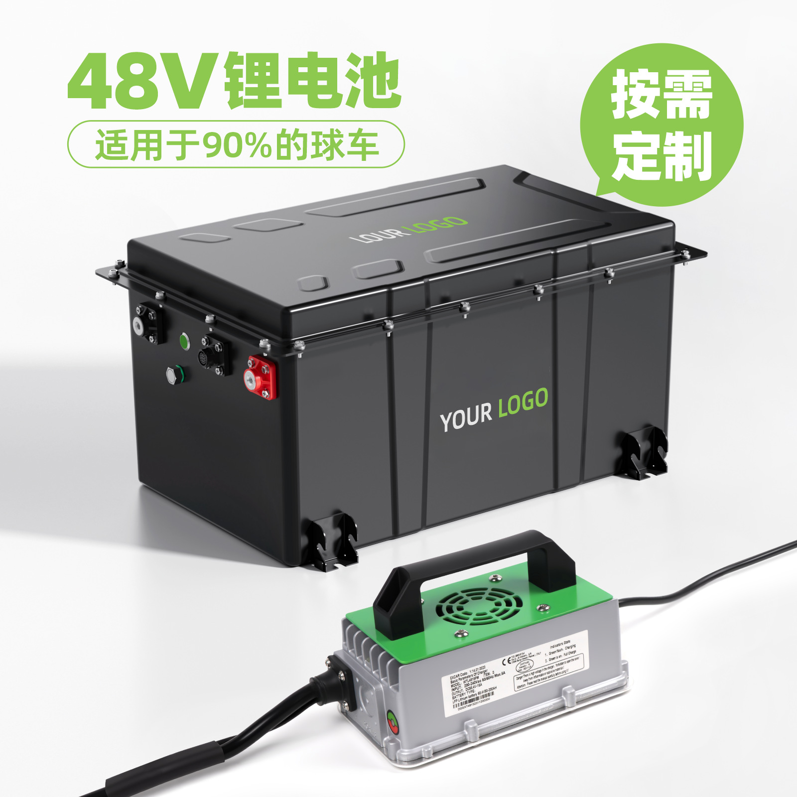 맞춤형 48V 리튬 배터리 골프 카트 관광 자동차 RV 밸런스 자동차 스위퍼 리튬 철 인산염 배터리