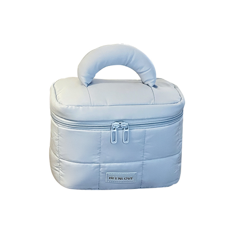 2025 nueva bolsa de maquillaje portátil de moda bolsa de almacenamiento de artículos de maquillaje para el cuidado de la piel bolsa de lavado de mano de gran capacidad