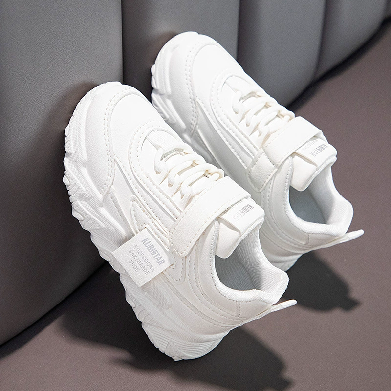 Детская Белая обувь, кроссовки для девочек, Осенняя обувь Torre для девочек в Корейском стиле, нескользящая износостойкая легкая обувь для бега для студентов