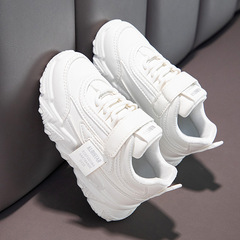 Children's white sneakers for girls, sports shoes for autumn, Korean style for girls, dad shoes, slip-resistant and wear-resistant, lightweight running shoes for students
