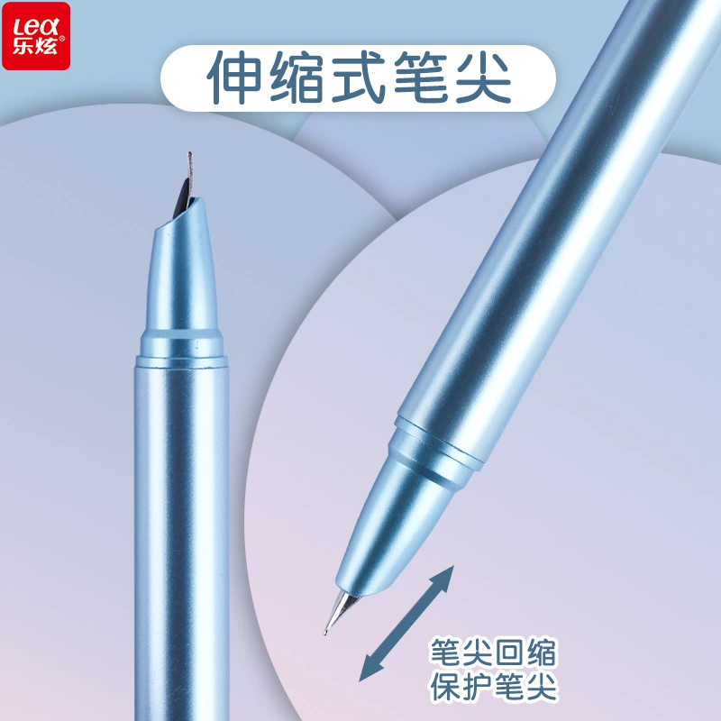 Blue black changeable pen, set, wholesale, 0.38mm
