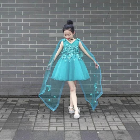 Vestido de niña nuevo vestido de princesa de alta calidad vestido de novia vestido de espectáculo de pequeño anfitrión vestido de piano