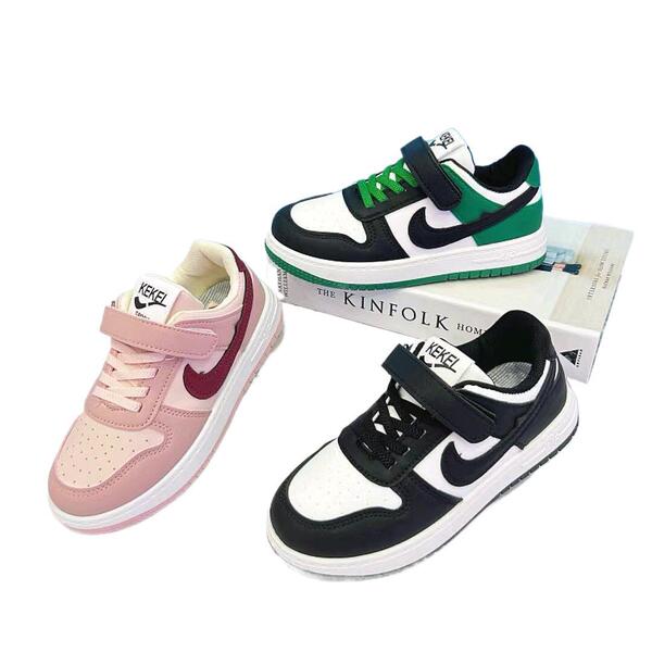 Children's low white white sneakers for boys