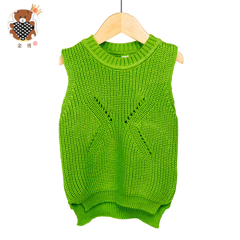 Entrega de una pieza [Jin Yong] Primavera nuevo chaleco de punto para niños Chaleco de suéter chaleco para niños