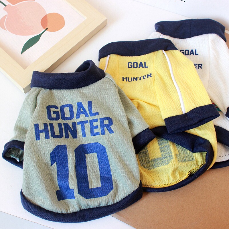 2025 New Handsome T-Shirt Vest Pet Cat Bixnary Teddy Dog Clothes Spring and Summer Thin Clothes