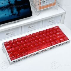 高透明キーキャップ箱入り卸売オリジナル pbtUV 印刷カスタマイズされたキーキャップ PC 氷河白ウーティング