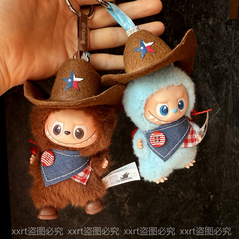 4.0labubu娃衣4代拉布布衣服心底密码迷你搪胶公仔西部牛仔公仔穿|undefined
