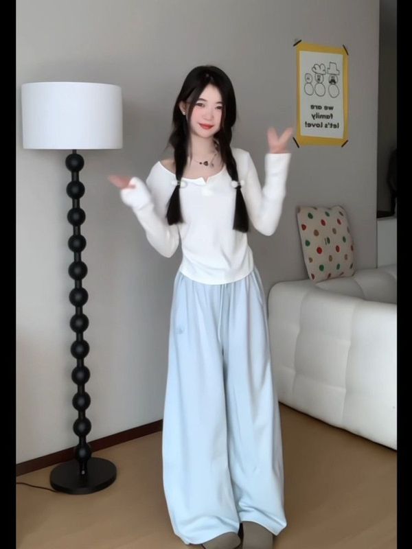 高级感休闲运动套装女秋冬季学生慵懒风连帽开衫卫衣阔腿裤两件套|undefined