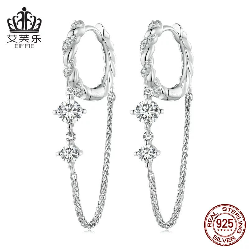 Genuine серьги, цирконий, изысканное украшение, европейский стиль