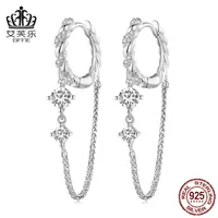 Genuine серьги, цирконий, изысканное украшение, европейский стиль
