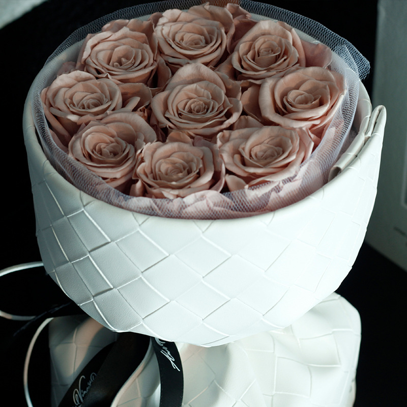 Regalo de Navidad, ramo de flores eternas, rosa, regalo para pareja, cumpleaños de chica, Día de San Valentín, flor seca, flor hecha a mano