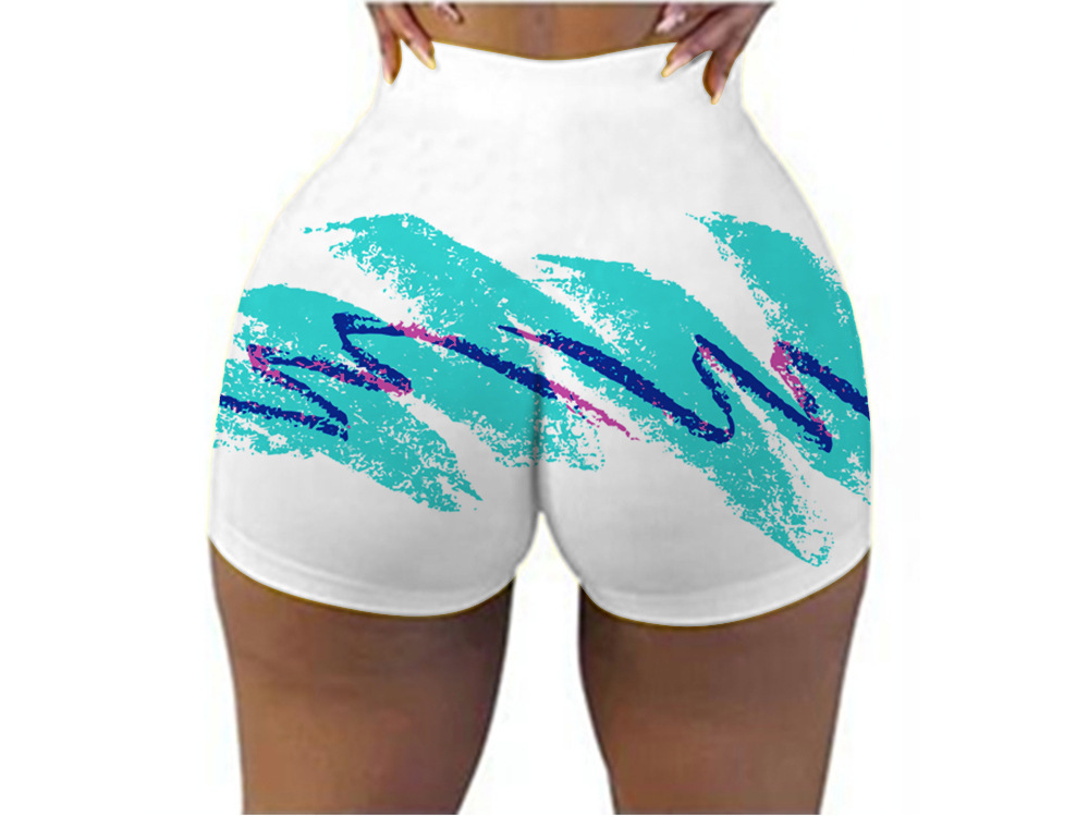 Pantalones cortos de cadera deportivos casuales de camuflaje con estampado digital europeo y americano, las mujeres pueden pedir una pieza