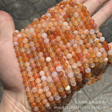 天然橙色玛瑙珠圆珠 散珠 串珠 手串配饰手工diy饰品配件材料批发