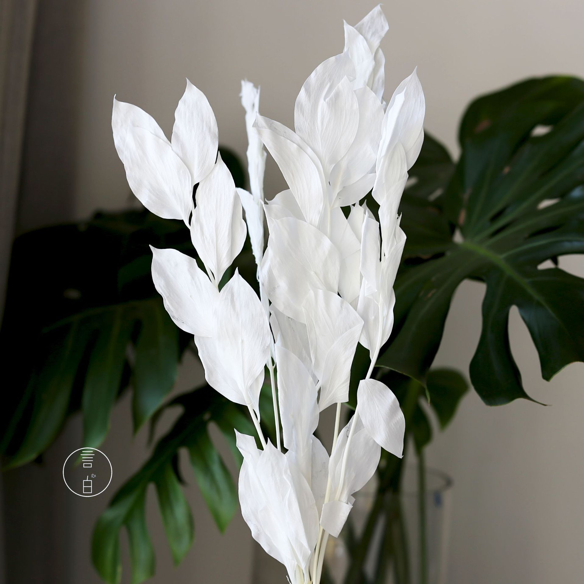 Eternal white orange leaf dried flower bouquet manufacturer wholesale orange leaf white preserved flowers real flower arrangement home decoration ornaments