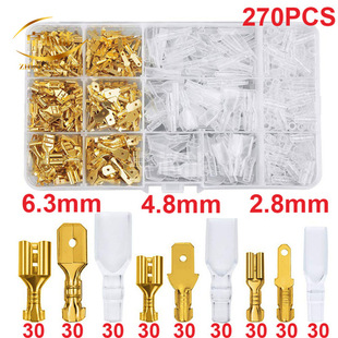 270PCS �F��ɫ/�yɫ �䉺��ɲ�Ƭ 2.8/4.8/6.3mm�Ӿ������B����