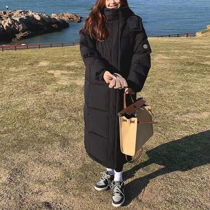 2025新款韩版羽绒棉服外套女冬季加厚宽松长款保暖大衣棉袄棉衣潮|undefined