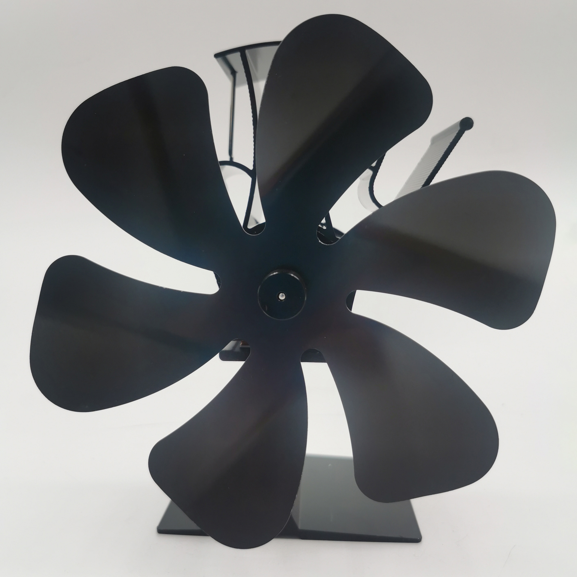 跨境直供6叶壁炉风扇铝制静音自启动木壁炉配件stovefan热电自启