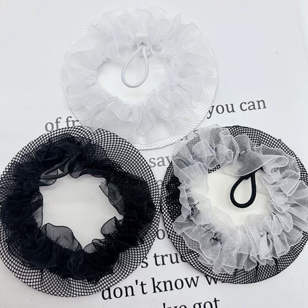 Children's dance performance hair net grade examination hair elastic net hair circle dance headdress flower net pocket hair accessories wholesale
