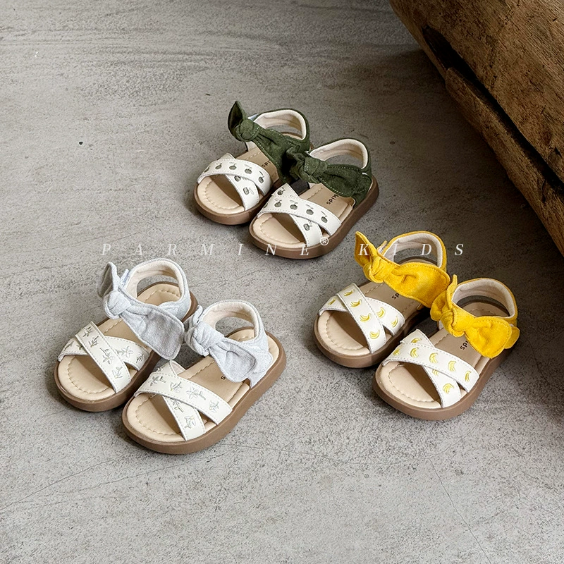 Детские сандалии для девочек летом новый ребенок для девочек с мягким дном