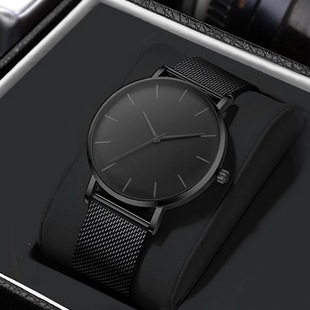 Temu Cross-Border Popular Fake Alloy Expression Round Men's Business Quartz Watch Life Waterproof 68 Movement Watch