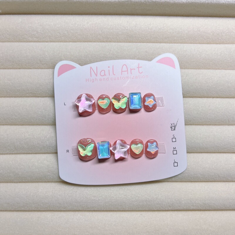 [Children's Exclusive] Princess Nail Art Patch Cute Easy to Paste DIY10 Pack (Send Storage Box Glue)
