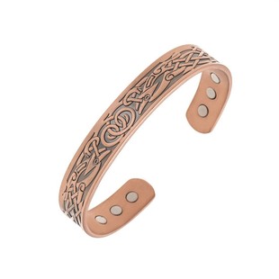 Amazon new European and American retro copper bracelet magnet bracelet double ring energy bracelet open bracelet wholesale