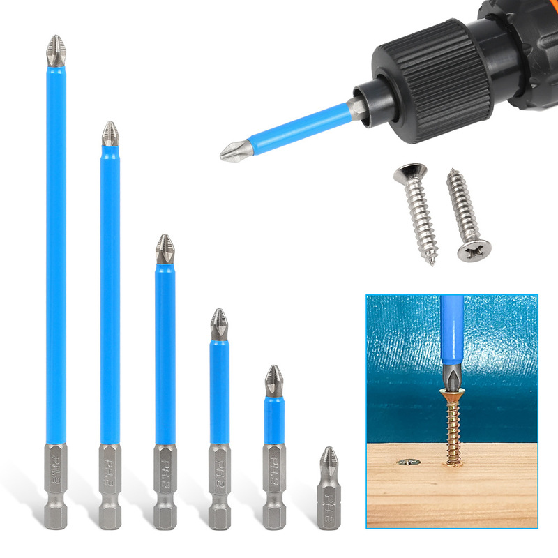 Cross anti-skid batch head electric wind batch nozzle electric screwdriver bit strong magnetic batch head electric batch head screw strong magnetic