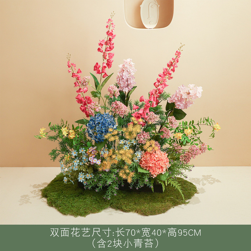 莫奈花園シミュレーション花偽緑植造景組合せ室内高級バイオニクス植物ショーウインドー装飾景観置物|undefined