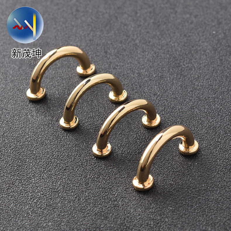 En stock al por mayor asa de puente de metal mango equipaje bolsa de hardware hebilla de caja de regalo en forma de U arco puente hebilla mango