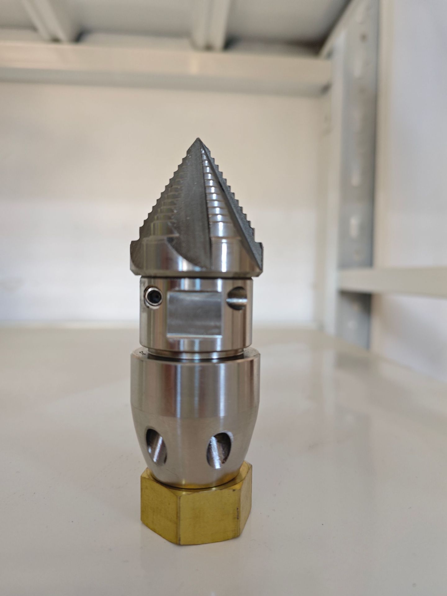 0,4 kg de alta presión boquilla giratoria de acero inoxidable de la draga de alcantarillado pagoda trueno dragado de limpieza de la suciedad del bloque de aceite