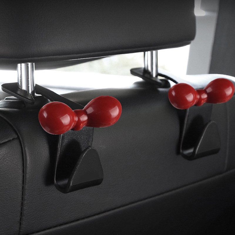 Dopamina bowknot respaldo de la silla del coche gancho trasero almacenamiento en el coche rosa coche cosas buenas regalo nuevo coche mujer