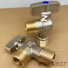 大流量角阀球芯全铜主体三角阀冷热水开关阀门燃气热水器专用4分