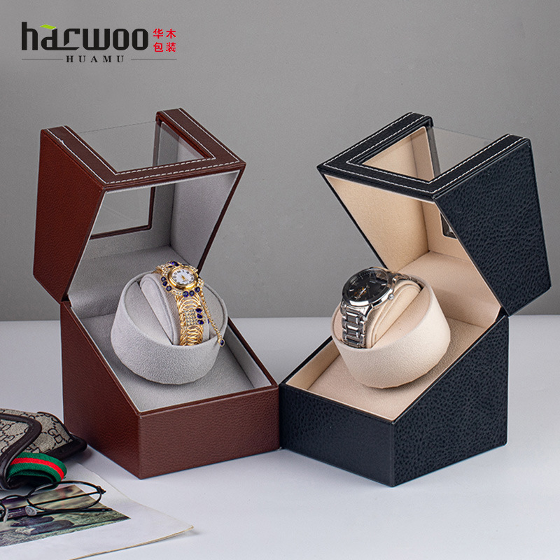 现货皮质单头转表器自动机械表摇表器智能自动上链手表盒转表器