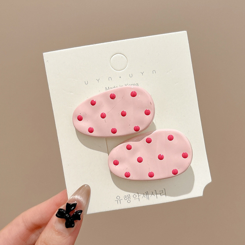 2025 nueva horquilla de dopamina de verano linda horquilla de flequillo de todo fósforo niña coreana pinza lateral accesorios para el cabello sombreros